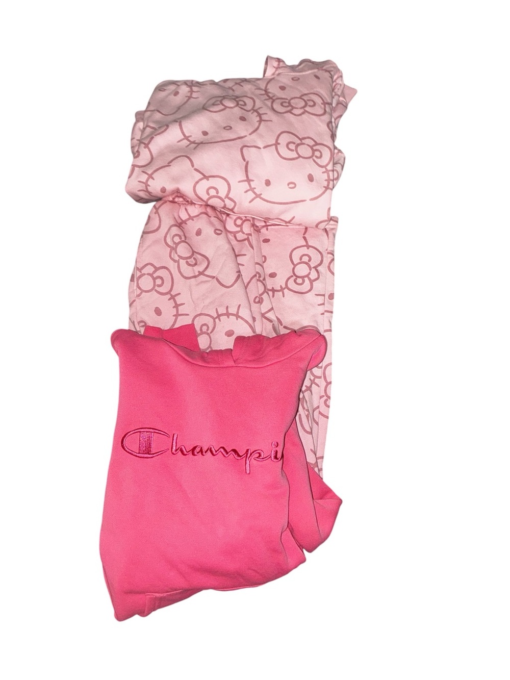 Champion x Hello Kitty Pink Girls' Jogger set Bundle 10/12 3PC Total